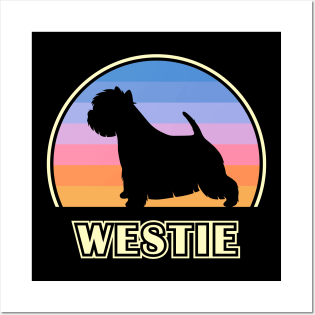 Westie Vintage Sunset Dog Wall Art by millersye